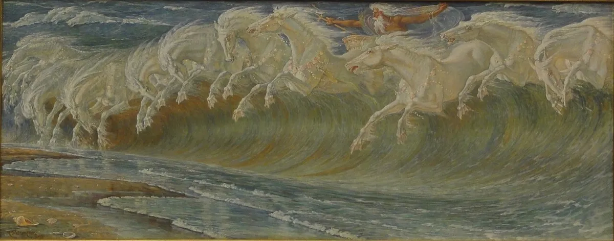 波となって駆ける、海の神の馬たち。